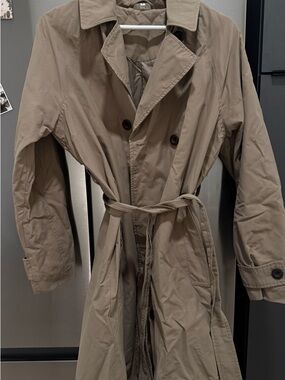 Basic Apparel Women's Long Belted Trench Coat - Taupe